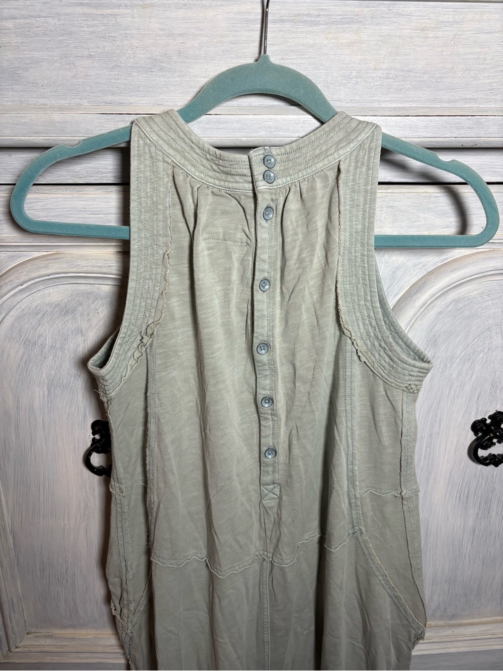 Anthropologie Daily Practice Green Lightweight Jumpsuit Relaxed Everyday Boho - Picture 8 of 8